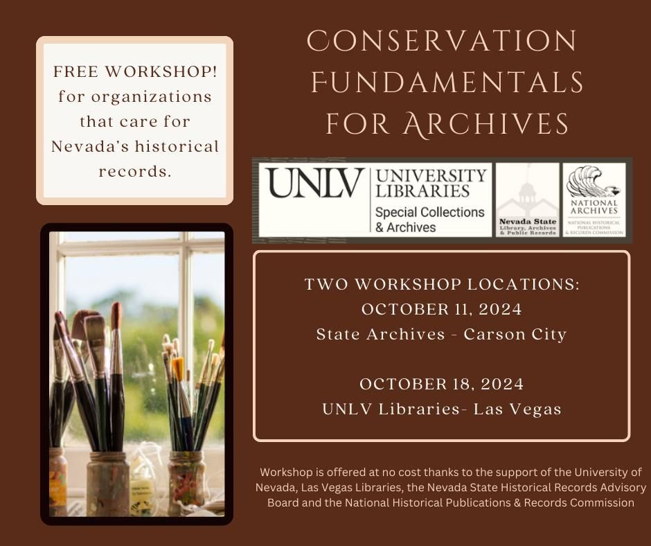 Conservation Fundamentals for Archives Workshop