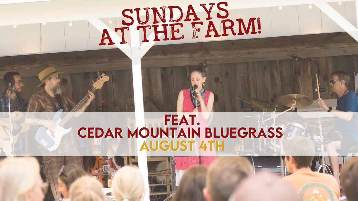 Cedar Mountain Bluegrass Band- Sundays At The Farm