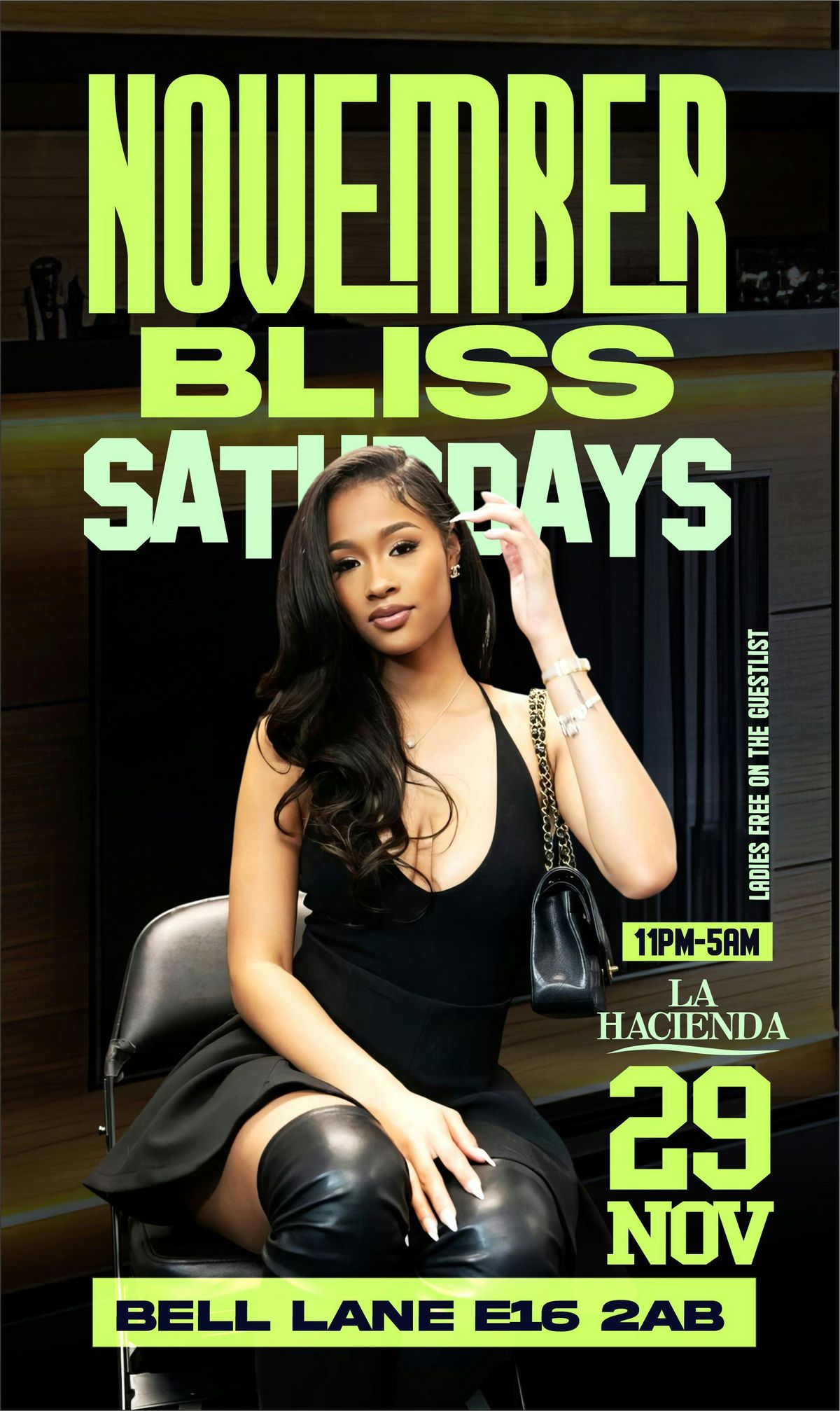 NOVEMBER BLISS | Sat 29th  of NOV | @ LA HACIENDA E16 2AB