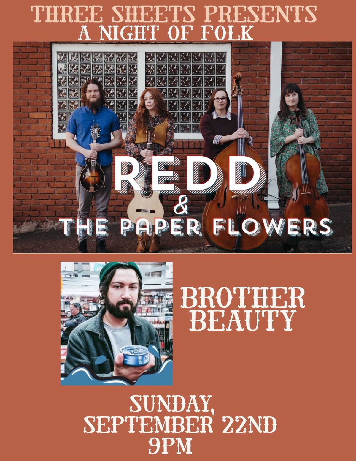 Redd & The Paper Flowers \/ Brother Beauty at Three Sheets 