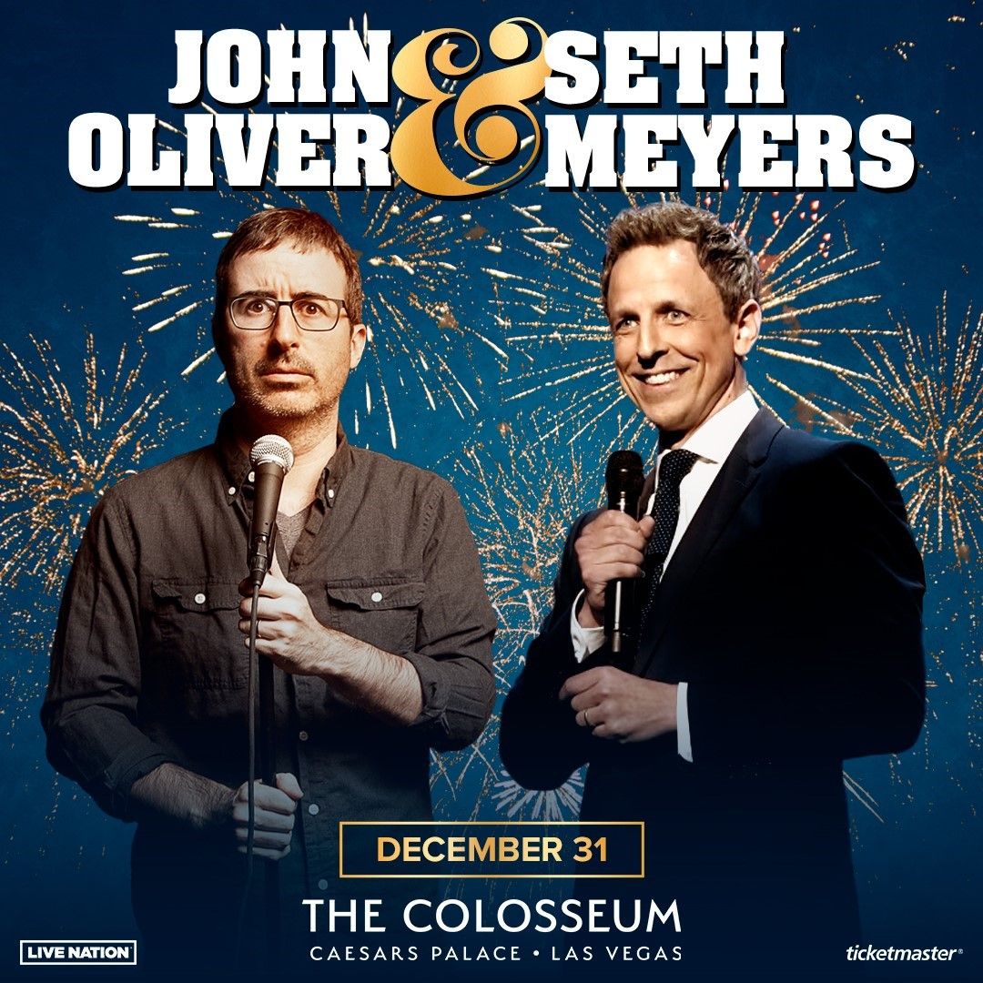 John Oliver and Seth Meyers at Beacon Theatre