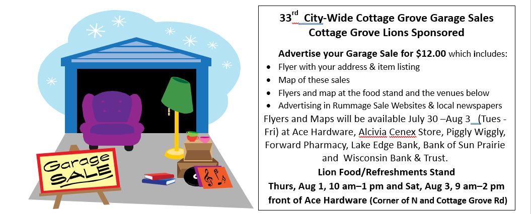 33rd Annual City-Wide Cottage Grove Garage Sales