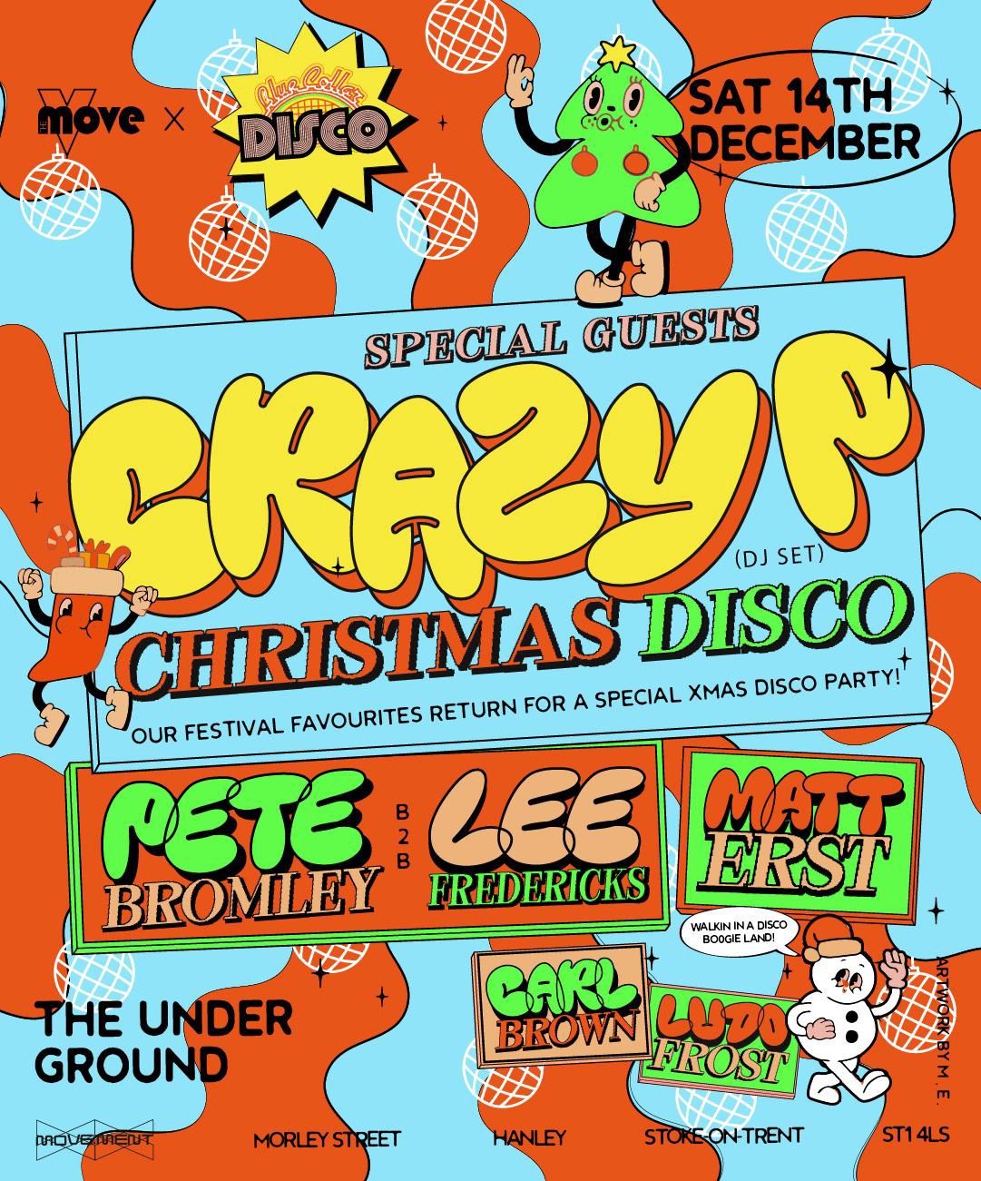 The Blue Collar Christmas Disco with Special Guests Crazy P