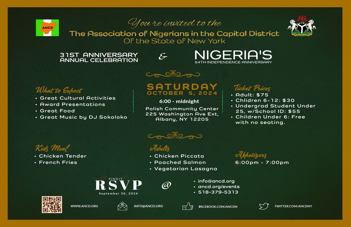 31st Anniversary Celebration & Nigeria's 65th Independence Celebration 