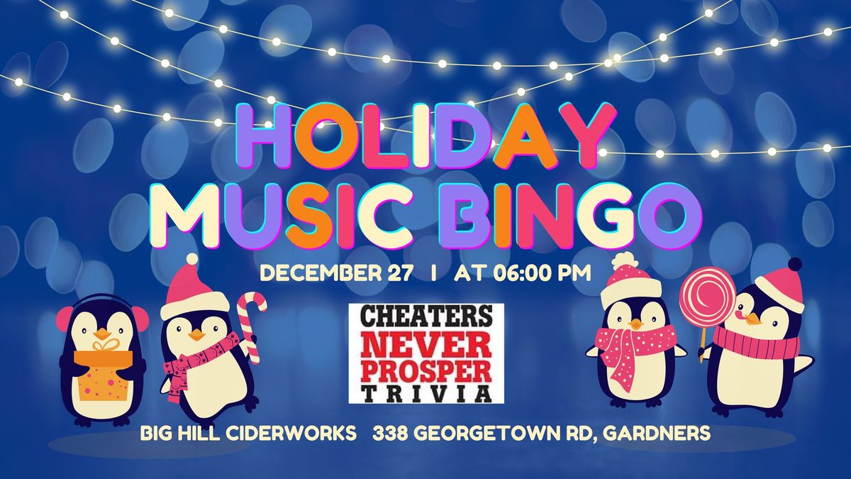 Holiday Themed Music Bingo with Ginapolitan Pizza