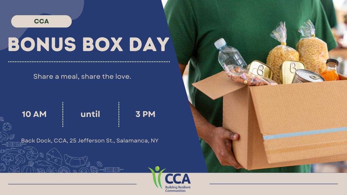 CCA BONUS BOX DAY!