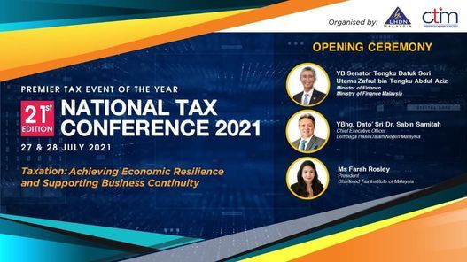 National Tax Conference (NTC) 2021, online, 27 July to 28 July