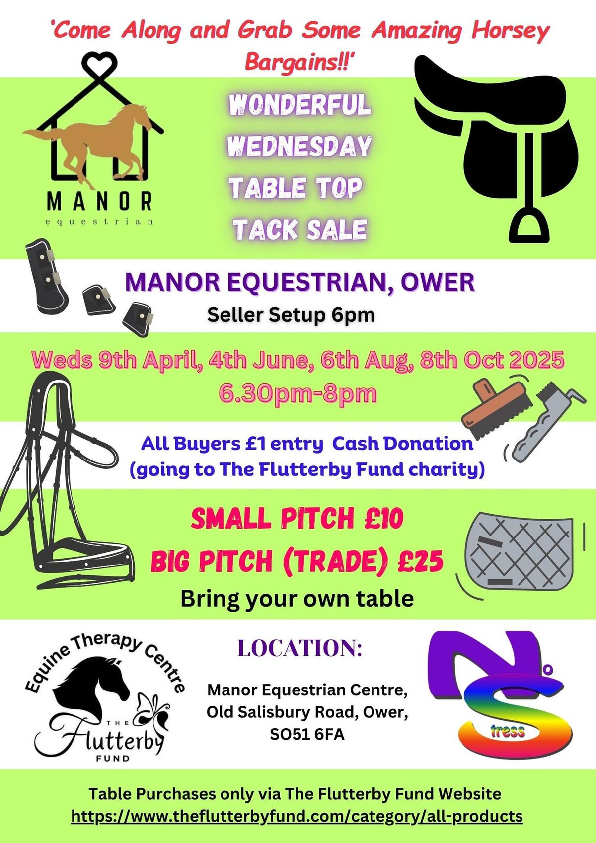 Wonderful Wednesday Table Top Tack Sale in Aid of The Flutterby Fund Charity