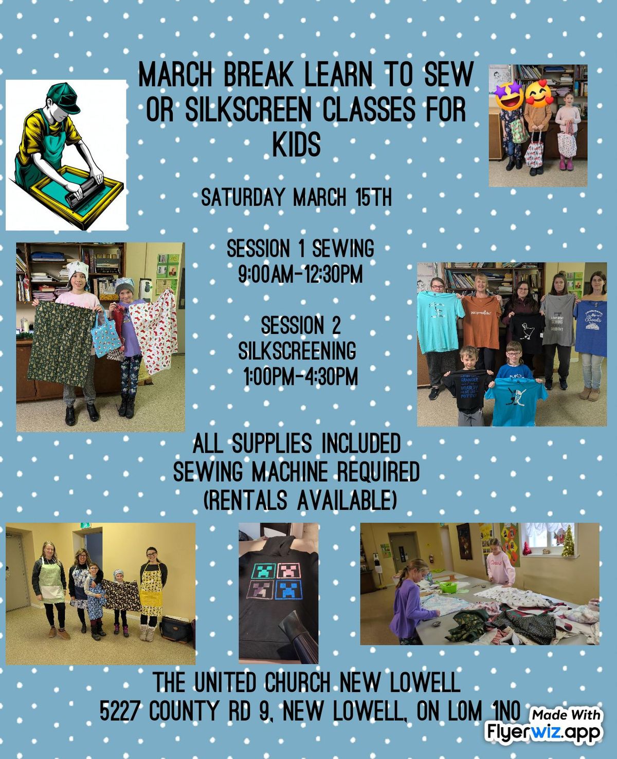 March break sewing class session 1