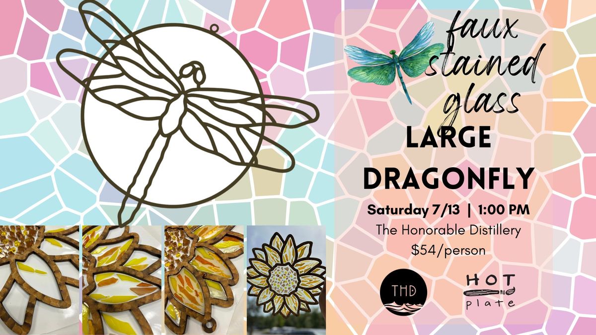 Create & Sip: Faux Stained Glass Dragonfly