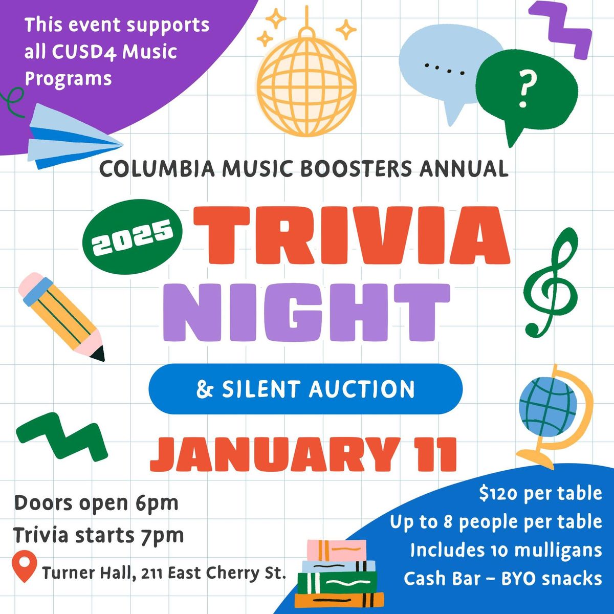 Columbia Music Booster Trivia & Silent Auction Night