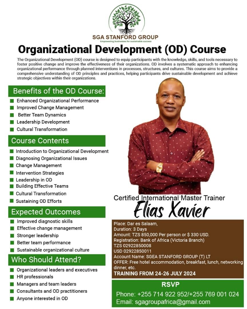 Unlock the full potential of your organization with our Organizational Development (OD) Course!