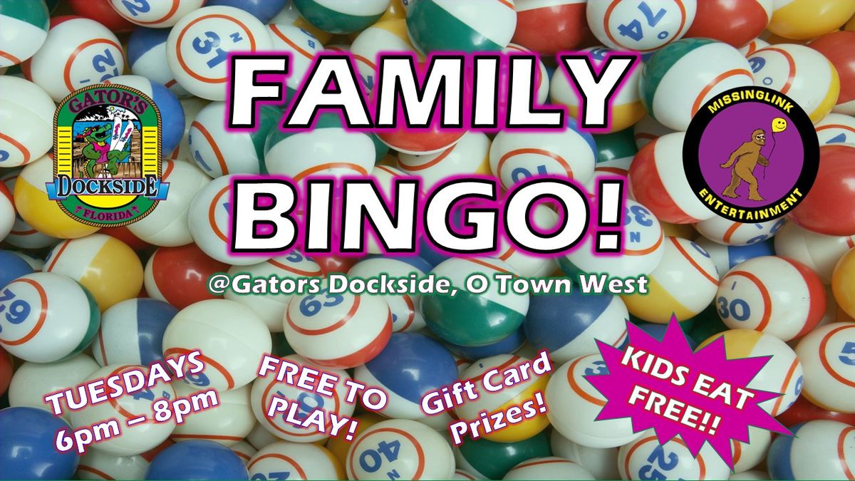 Tuesday Family BINGO!, Presented by Bizzy Air