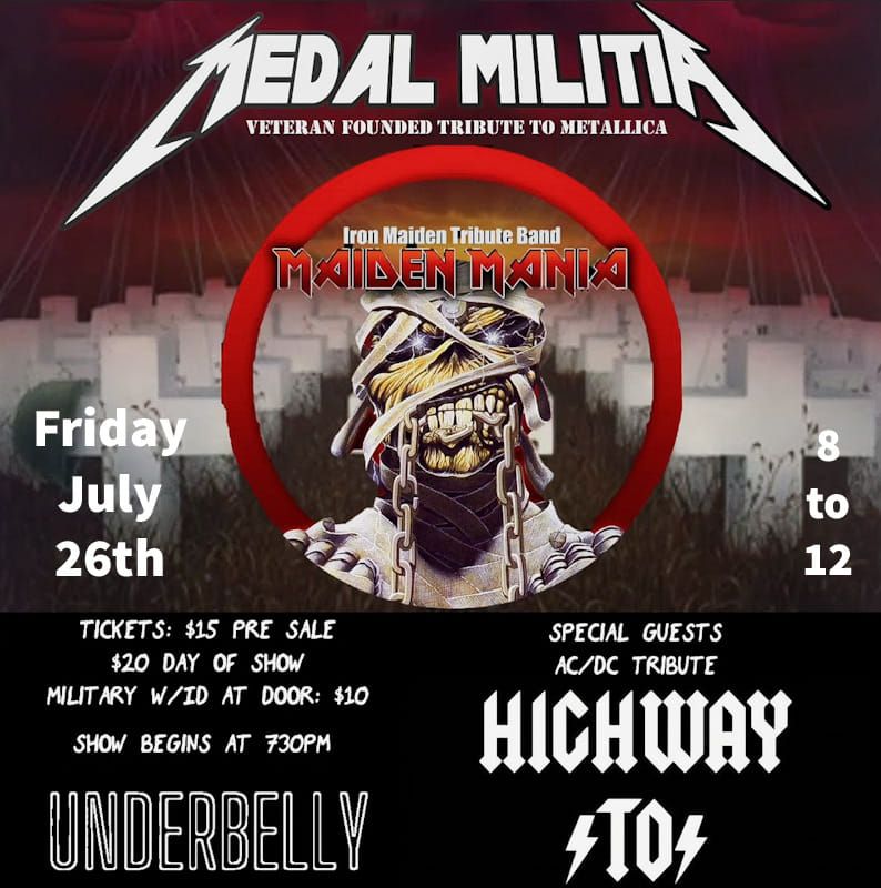 Medal Militia, Maiden Mania and Highway to Hell's Bells to Rock Underbelly