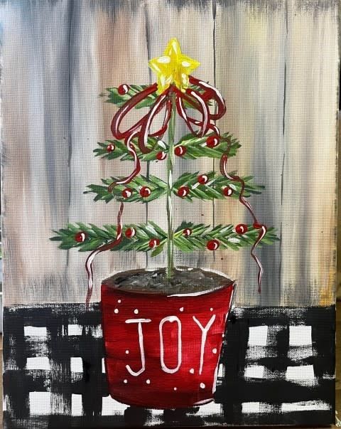 \u201cChristmas Tree Topiary" In-Studio Paint Party!