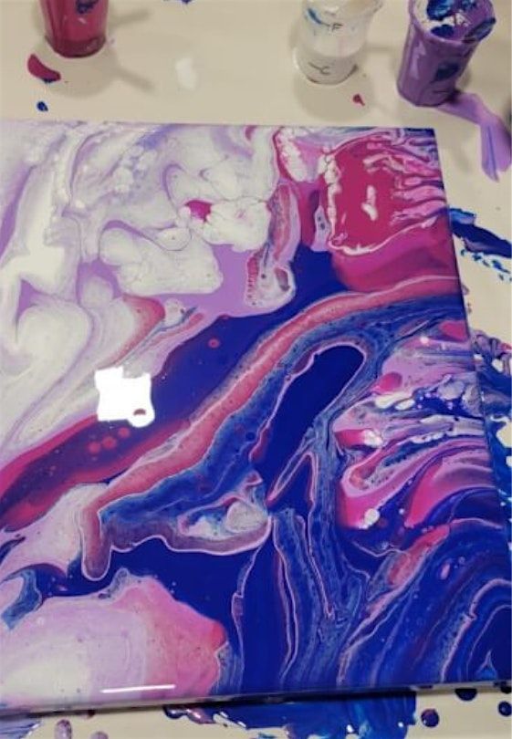 Fluid Art Sip and Paint Pouring: Wall Art & Ornaments - Oceanside