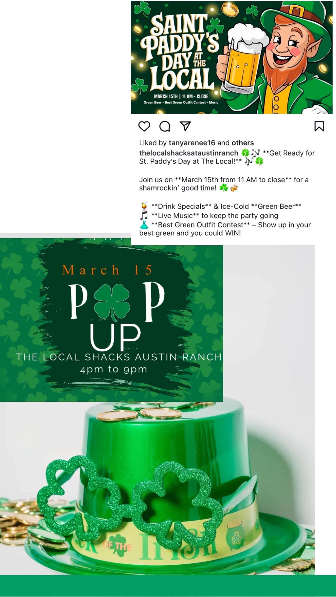 St.Patty\u2019s Day Fun and Pop Up!!! 