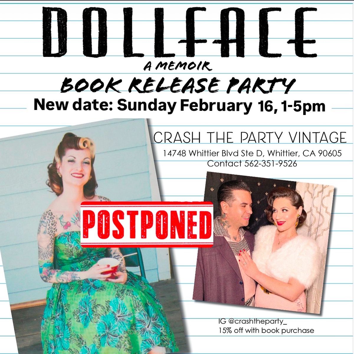 Dollface: A Memoir Book Release Party!