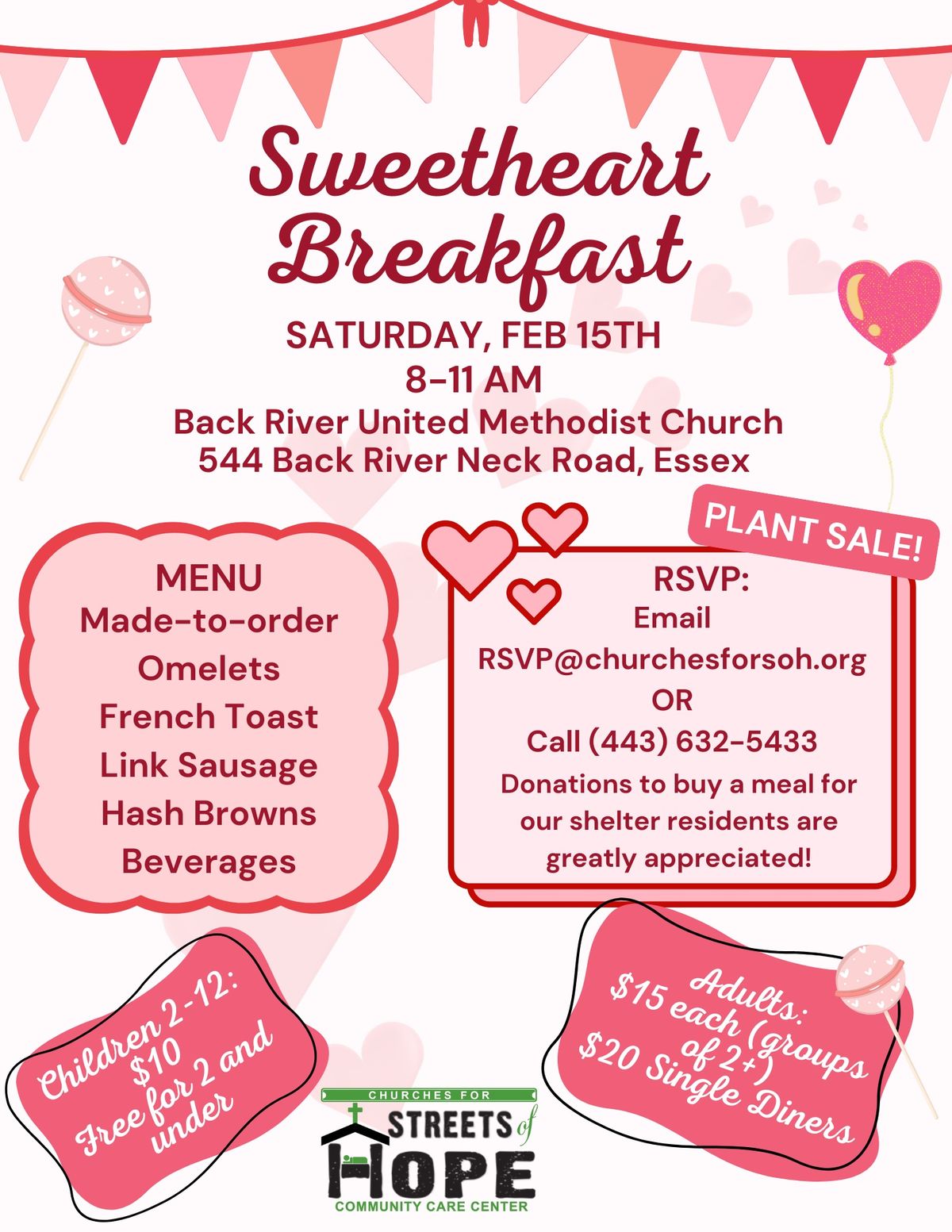 Sweetheart\u2019s Breakfast for Churches for Streets of Hope