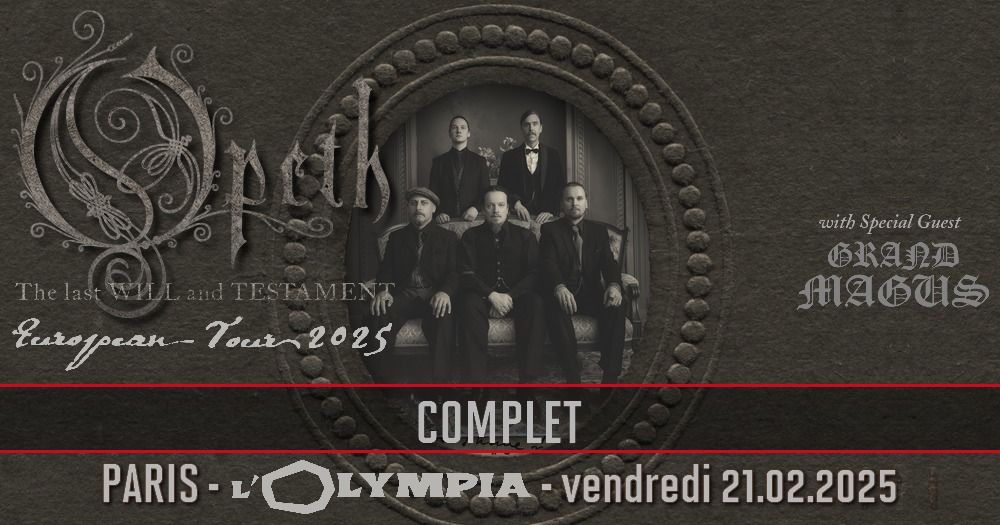 Opeth et Grand Magus \u00b7 l'Olympia, Paris \u00b7 21 f\u00e9vrier 2025