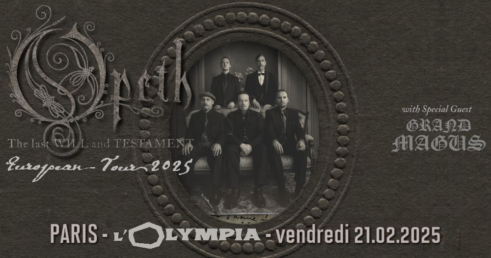 Opeth et Grand Magus \u00b7 l'Olympia, Paris \u00b7 21 f\u00e9vrier 2025