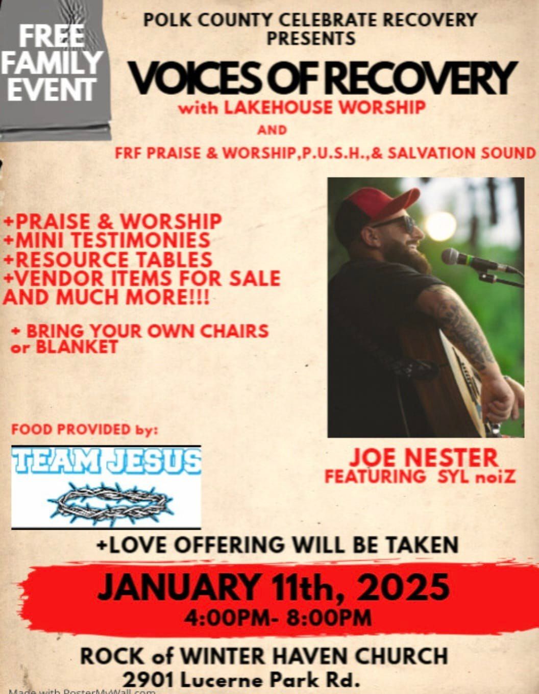 Voices of Recovery presents Joe Nester feat. SYL noiZ