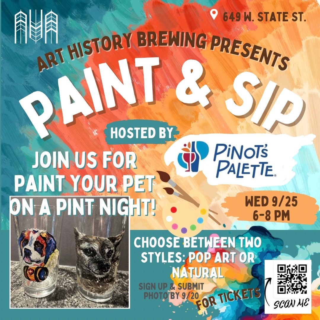 Paint & Sip: Pet on a Pint Night