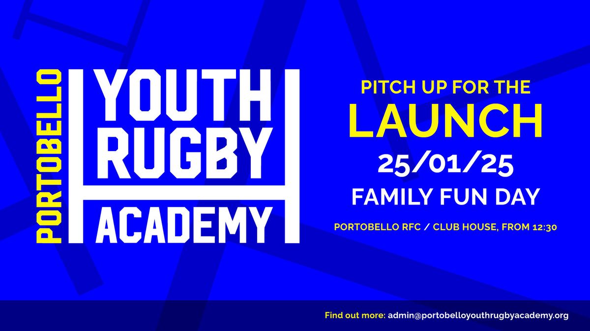 Portobello Youth Rugby Academy (PYRA) Launch Event