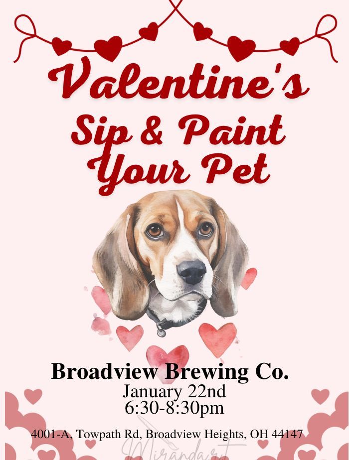 Valentines Sip & Paint your Pet!