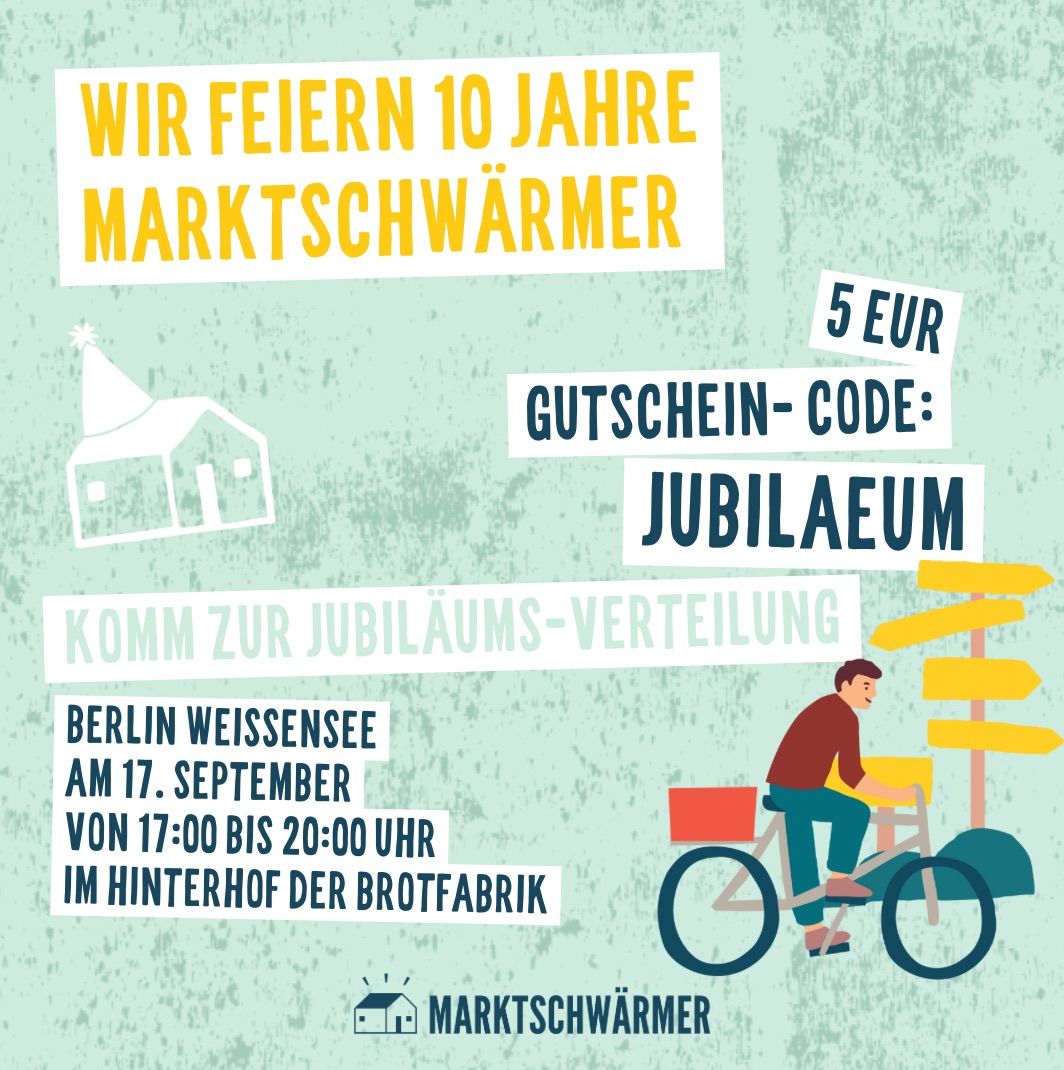 Jubil\u00e4umsverteilung der Marktschw\u00e4rmer Wei\u00dfensee