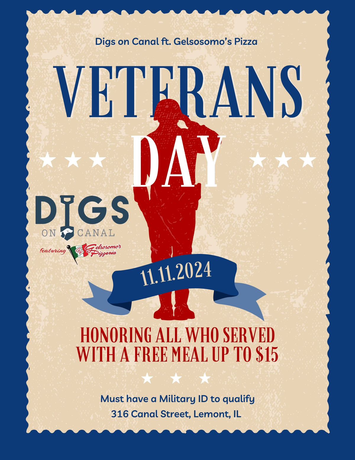 Veterans Day at Digs On Canal