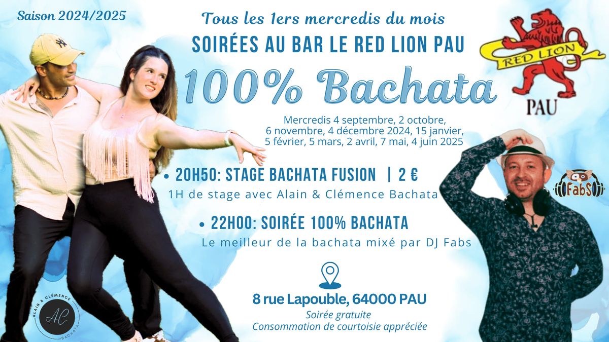 Stage + Soir\u00e9e 100% Bachata au Red Lion Pau