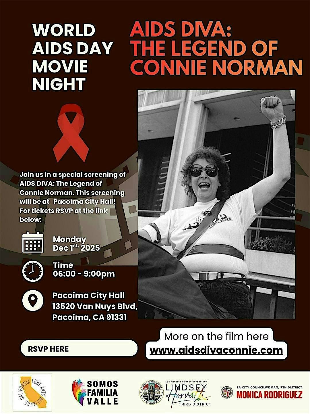 World AIDS Day Movie Night - AIDS DIVA: The Legend of Connie Norman