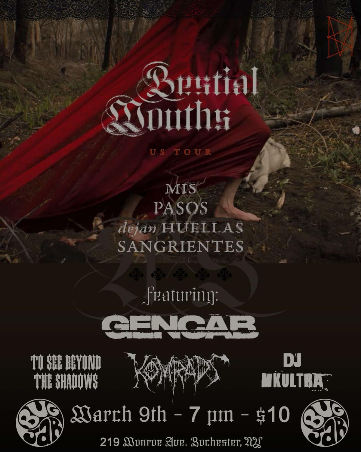 Bestial Mouths \/ Gencab \/ Komrads \/ To See Beyond the Shadows \/ DJ MKULTRA