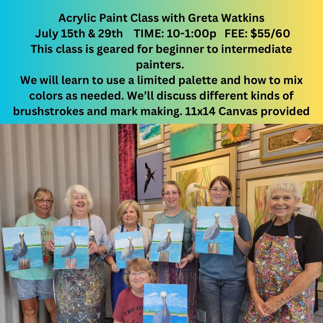 Acrylic Paint Class with Greta Watkins