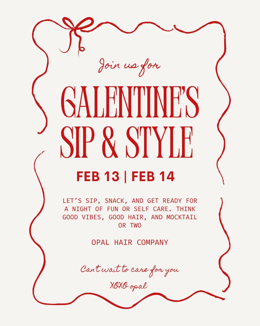 Galentine's Day at Opal Hair Company