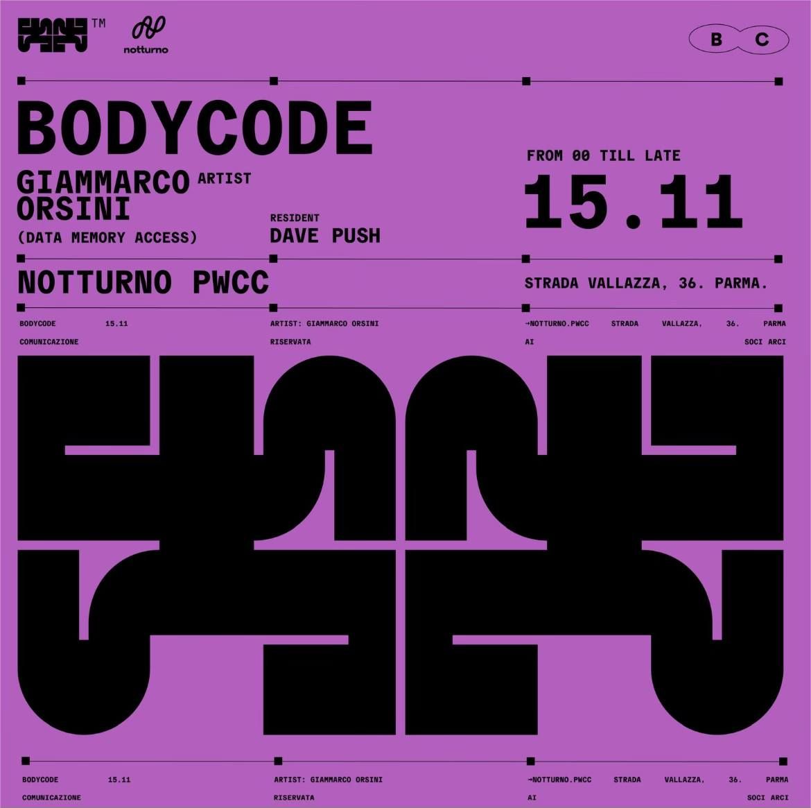 BODYCODE w\/ GIAMMARCO ORSINI (DATA MEMORY ACCESS)