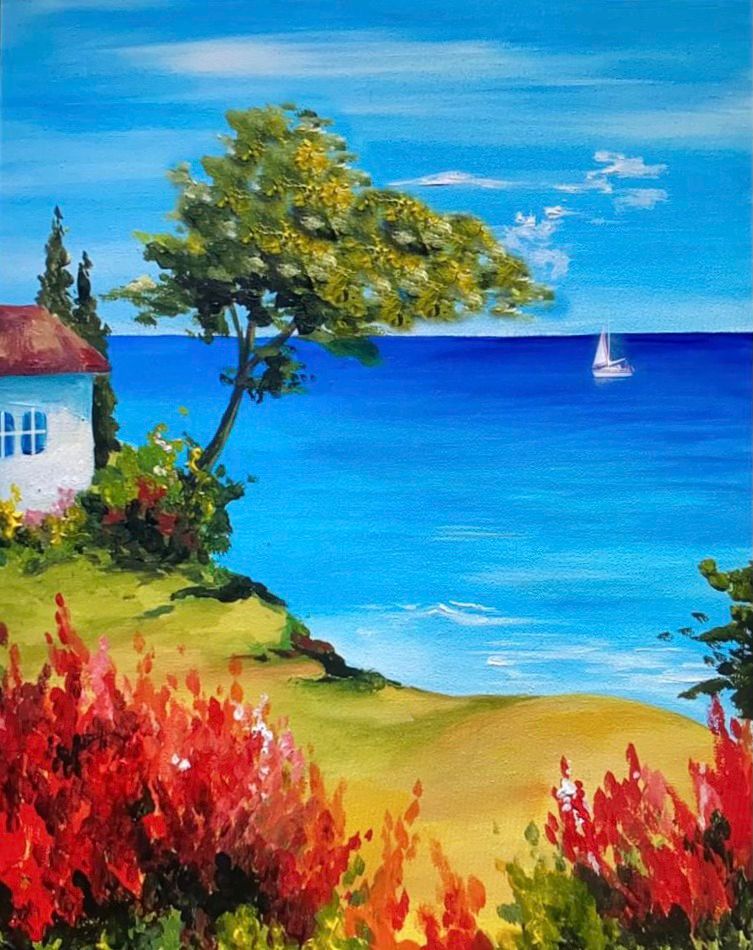 Join Brush Party to paint 'Clifftop Cottage' in Aston Clinton