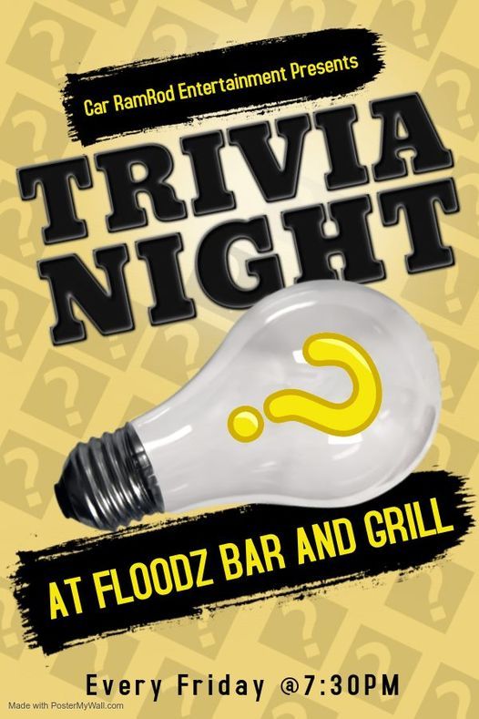 Friday Night Trivia at Floodz!, Floodz Grill, Clinton Township, 11 June