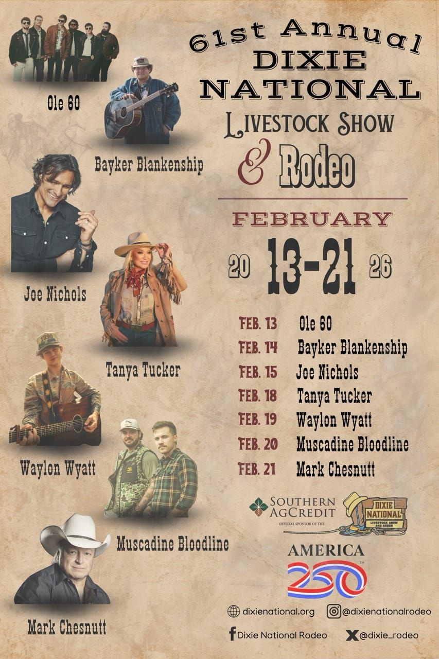 Dixie National Rodeo featuring Ole 60 at Mississippi Coliseum
