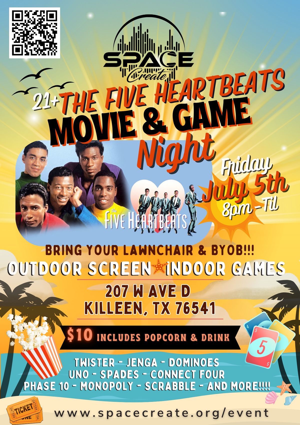 The Five Heartbeats Movie and Adult Game Night