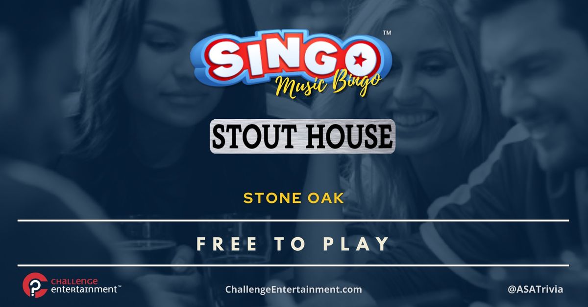 SINGO Music Bingo Nights at Stout House TPC - Stone Oak