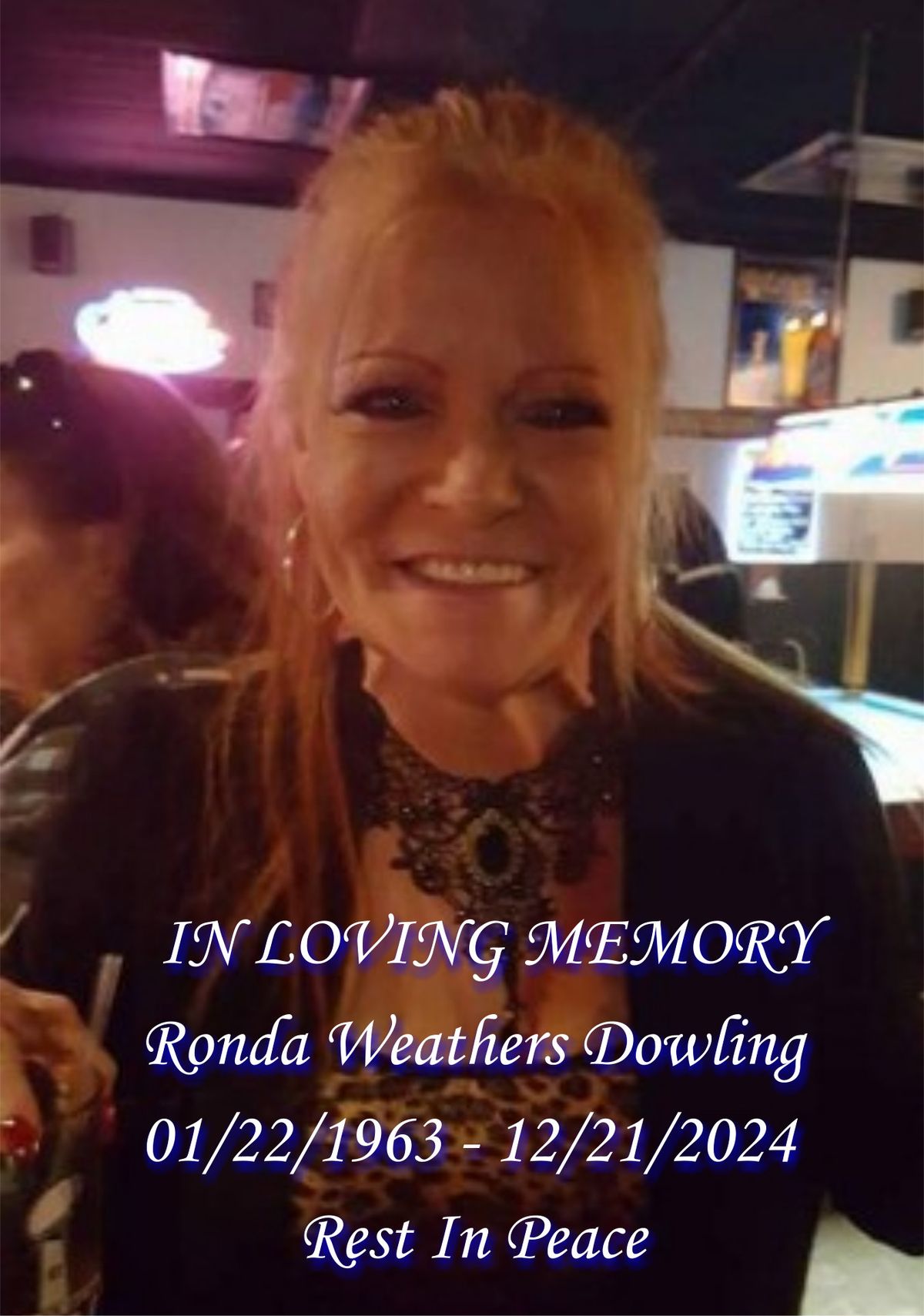 Ronda Weathers Dowling Celebration of Life 