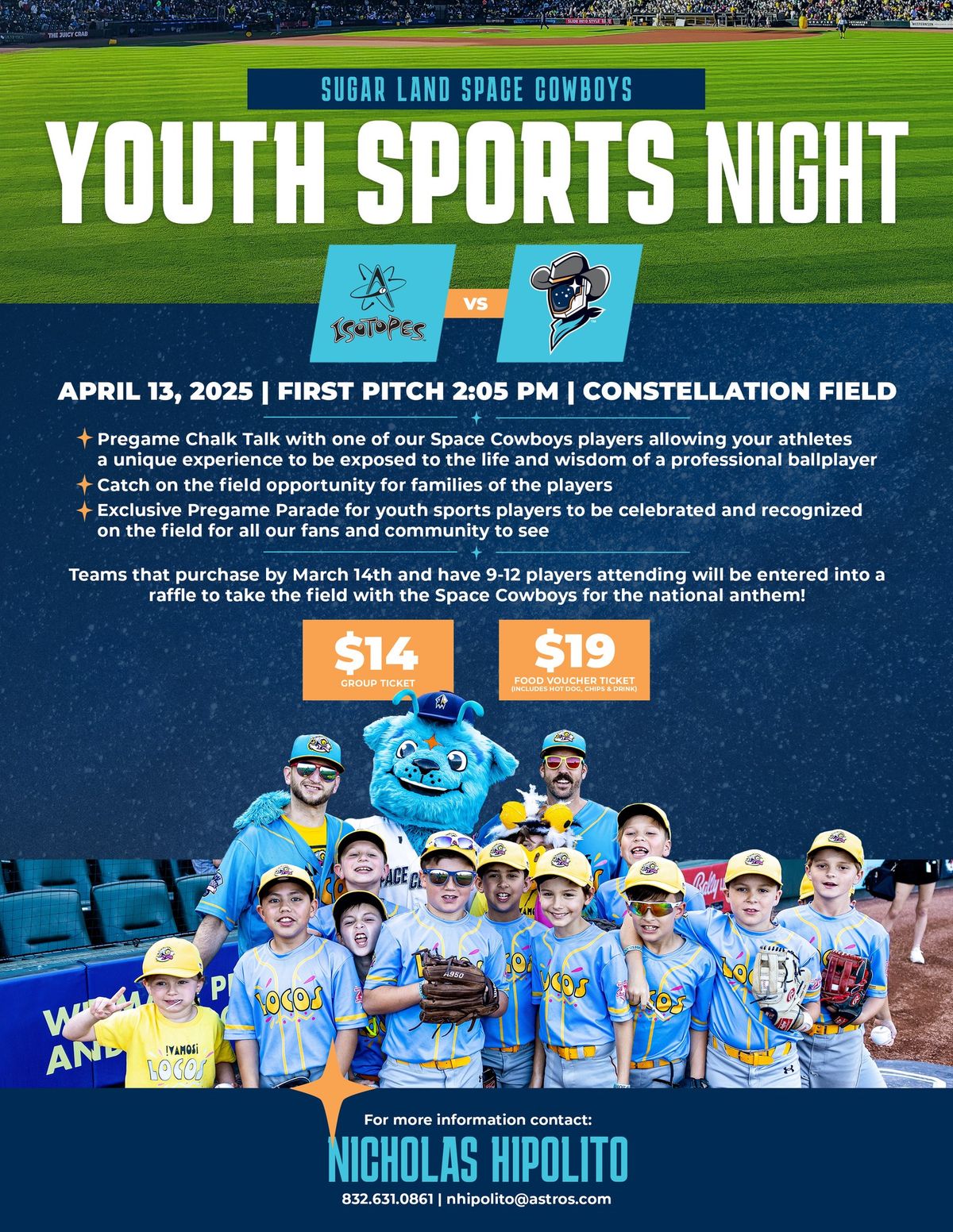 Youth Sports Night with The Space Cowboys