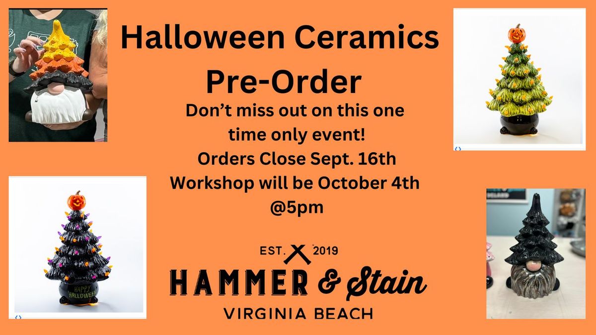 PRE-ORDER Light Up Halloween Ceramic Workshop