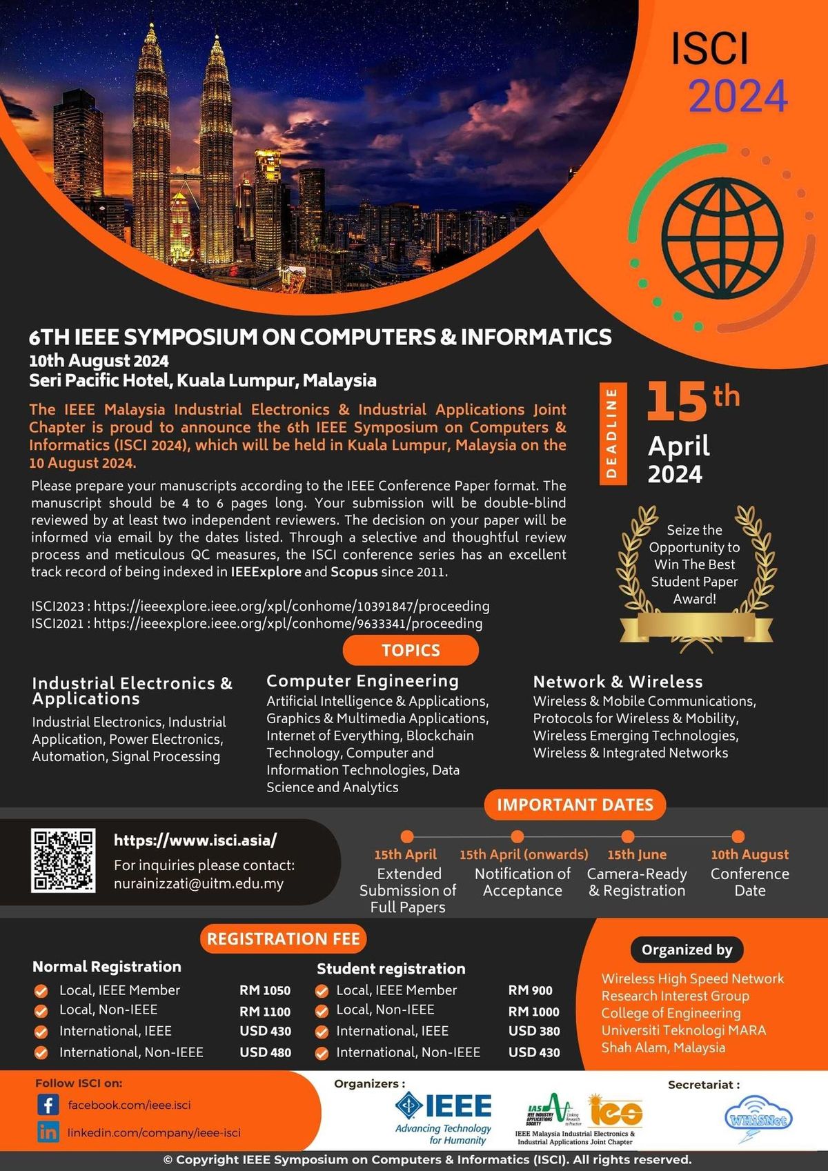 6th  IEEE Symposium on Computers & Informatics (ISCI 2024)