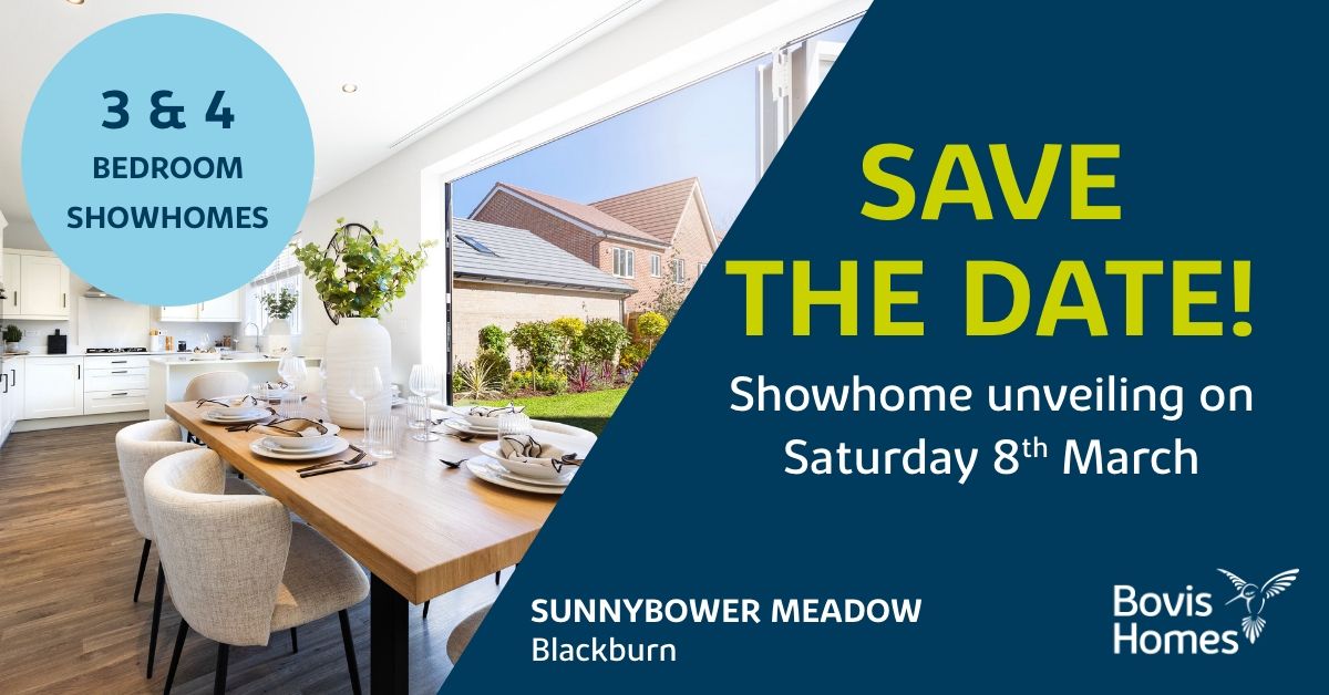 Join us for the unveiling of our three new showhomes at Sunnybower Meadow, Blackburn! Book now.