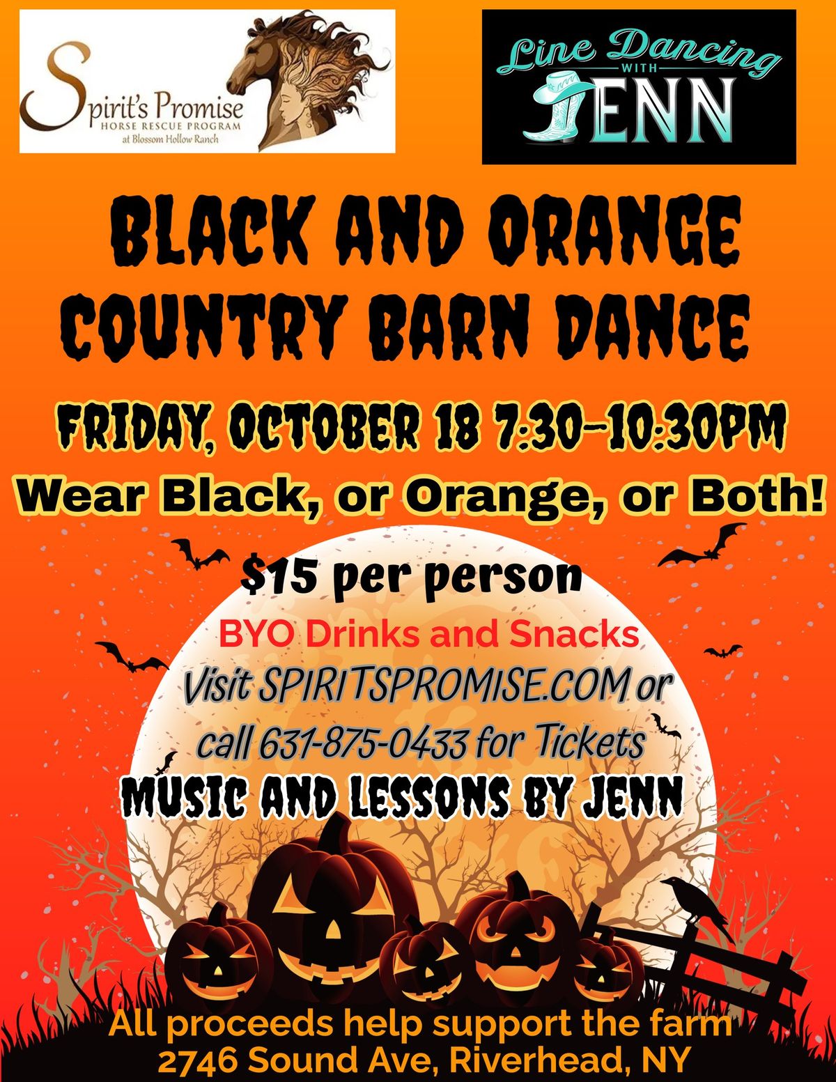 Black & Orange Country Barn Dance with Jenn