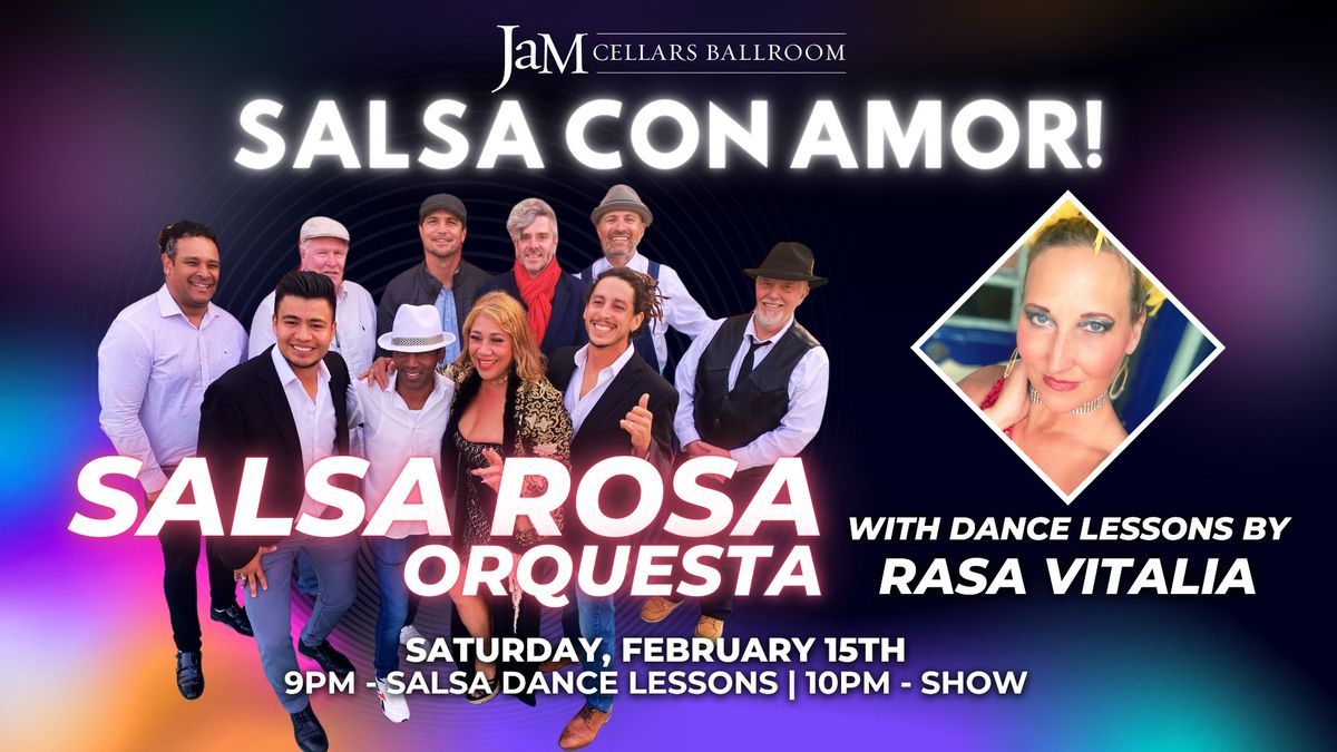 Salsa Con Amor! Salsa Rosa Orquesta w dance lessons by Rasa Vitalia