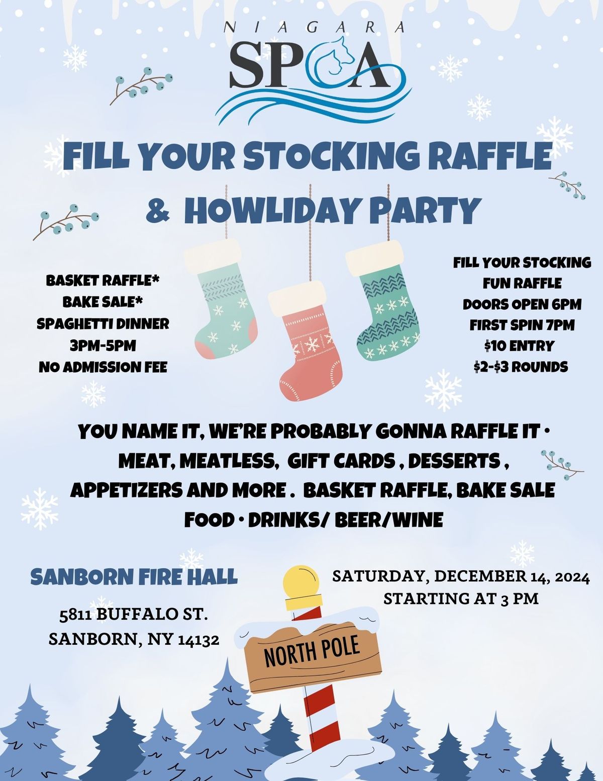 Fill your Stocking Raffle & Howliday Party